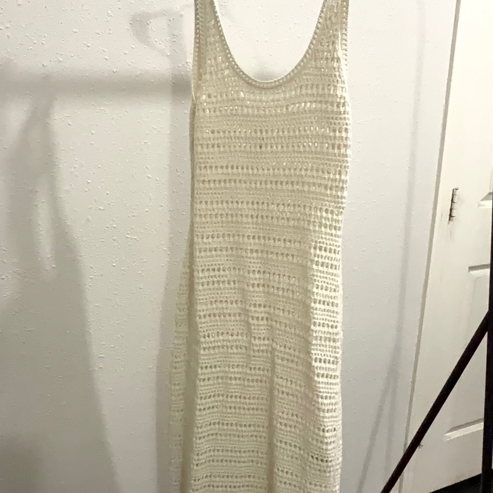 H&M Ivory Crochet Maxi Dress